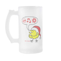Christmas Chicken making a Wish Mugs
