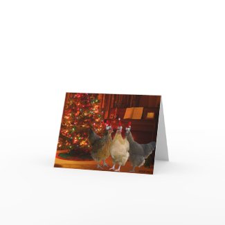 Christmas Chickens card