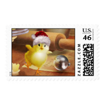 Christmas chickkie postage stamp