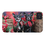 Christmas - Chihuahua - Bandit and Dee Dee iPhone 4 Case-Mate Case