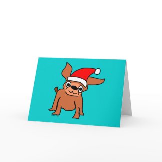 Christmas Chihuahua Dog card