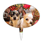 Christmas - Chihuahua - Gordy and Pedro Cake Pick