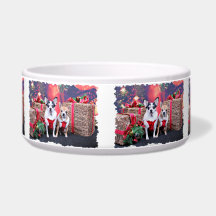 Christmas - Chihuahua - Moo Moo and Ginger Pet Bowls