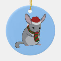 Christmas Chinchilla Ornament ornaments