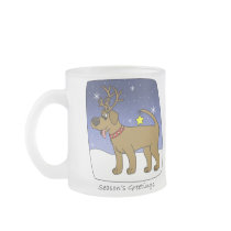 Christmas Chocolate Lab Glass Mug