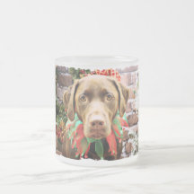 Christmas - Chocolate Labrador - Hershey Coffee Mugs