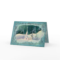 CHRISTMAS CHURCH by SHARON SHARPE Greeting Cards