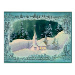 CHRISTMAS CHURCH by SHARON SHARPE Postcard