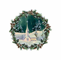 CHRISTMAS CHURCH & WREATH by SHARON SHARPE photo sculptures by sharonsharpe CHRISTMAS CHURCH & WREATH by SHARON SHARPE photo sculptures