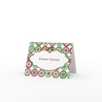 Christmas Circle Candy Buffet Candy Name card