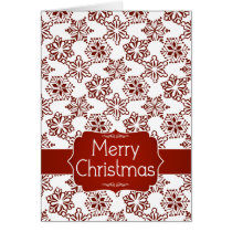 christmas, xmas, holidays, snowflakes, merry christmas, merry xmas, snowflakes pattern, classic, elegant, label, winter, joy, joyful, holiday season, Card with custom graphic design