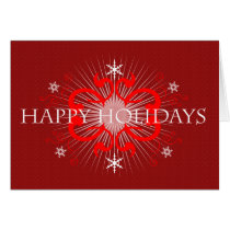 xmas, christmas, december, holidays, winter, snow, season, joyful, joy, gifts, snowflakes, swirls, dots, Card with custom graphic design
