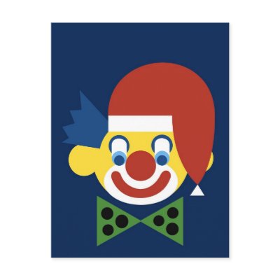 Christmas Clown Postcard by lonvig