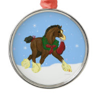 Christmas Clydesdale Horse Colt Ornament