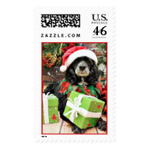 Christmas - Cockapoo - Baxter Stamp