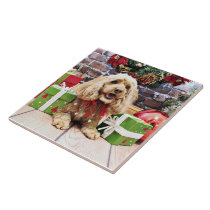 Christmas - Cockapoo - Casey Tile