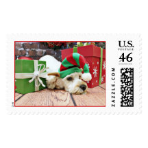 Christmas - Cockapoo - KC Postage Stamp