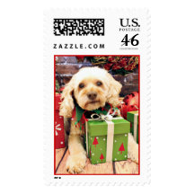 Christmas - Cockapoo - Trailer Postage Stamp