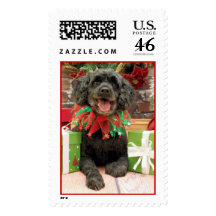 Christmas - Cockapoo - Trumbo Stamp