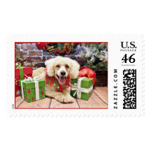 Christmas - Cockapoo - Winston Postage Stamps