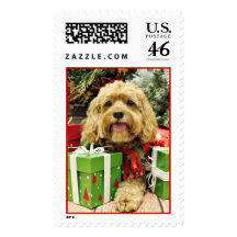 Christmas - Cockapoo - Wriggley Stamp