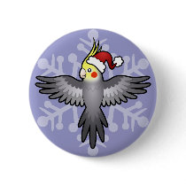 Christmas Cockatiel Buttons