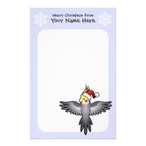Christmas Cockatiel Customized Stationery