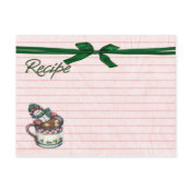 Christmas cocoa recipe card postcard postcard