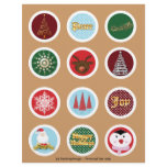 Christmas Collage 2" Circle Sheet Personalized Letterhead