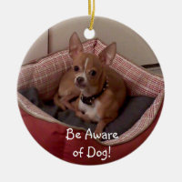 Christmas Collection Add Pet Photo/Other Photos Double-Sided Ceramic Round Christmas Ornament