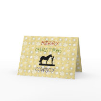 Christmas Collection Cowboy Horse Greeting Card