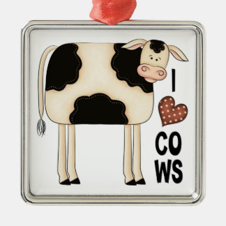 Christmas Collection I Love Cows Christmas Ornaments