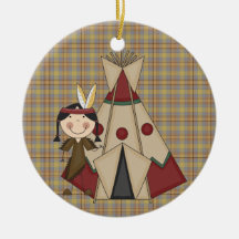 Christmas Collection Native American Indian Girl Ornaments
