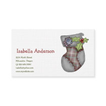 Christmas Collection · Tartan Stocking Business Card