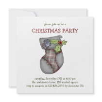 Christmas Collection · Tartan Stocking invitations