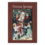 Christmas Collection Victorian Santa Children Card