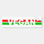 Christmas Colored Vegan Stripes Bumper Stickers Christmas Colored Vegan Stripes Bumper Stickers