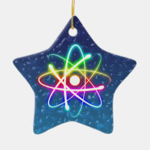 Christmas Colorful Glowing Atom Ornament