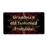 Christmas colors fractal shipping labels