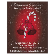 Christmas Concert Bells and Candy Cane Flyer