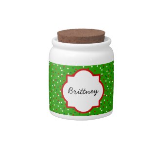 Christmas Confetti • Traditional Candy Colors Candy Jar