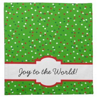 Christmas Confetti • Traditional Candy Colors Printed Napkins