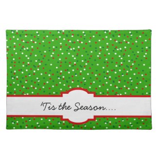 Christmas Confetti • Traditional Candy Colors Placemat