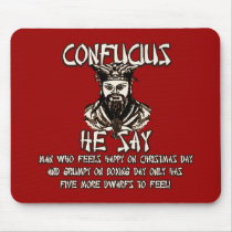 Christmas Confucius mousepads