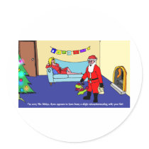 Christmas Confusion Round Sticker