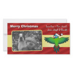 Christmas Conure / Lorikeet / Parrot Personalized Photo Card
