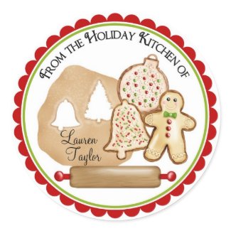 Christmas Cookie Baking Holiday Stickers