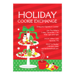 Christmas Cookie Exchange Dinner Party Invitation