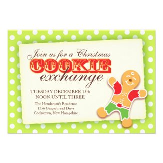 Christmas Cookie exchange & etiquette invitation