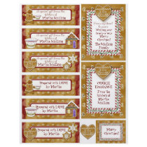 Christmas Cookie Exchange Gift Tags Personalized Personalized Flyer